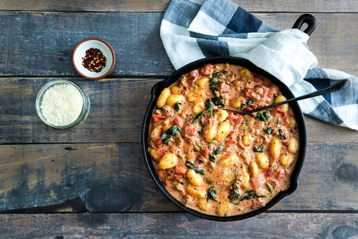 Creamy Gnocchi with Ground Pork (Rosée Sauce)