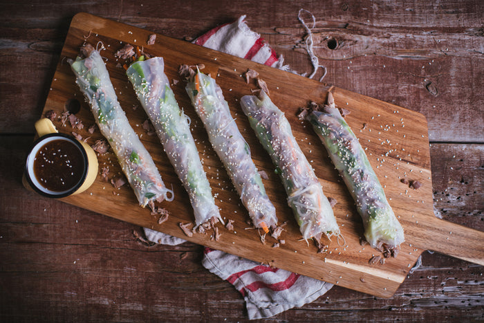 spring rolls with duck