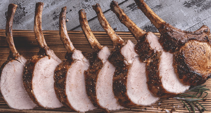 sliced pork rack