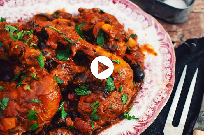 Braised Cacciatore Chicken Legs (VIDEO)