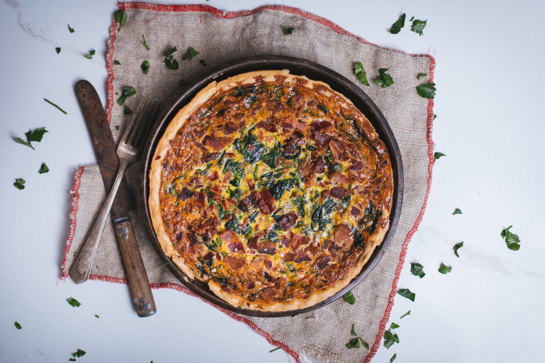 quiche with bacon and spinach