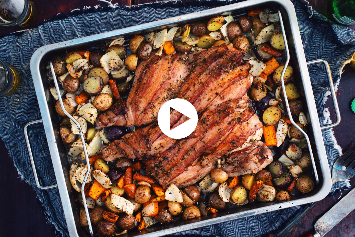 Flattened Chicken with Maple Bacon (VIDEO)